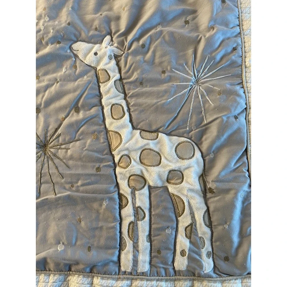 Lambs & Ivy Signature Baby Crib Comforter Giraffe Moon Lovey 44''‎ x 35''